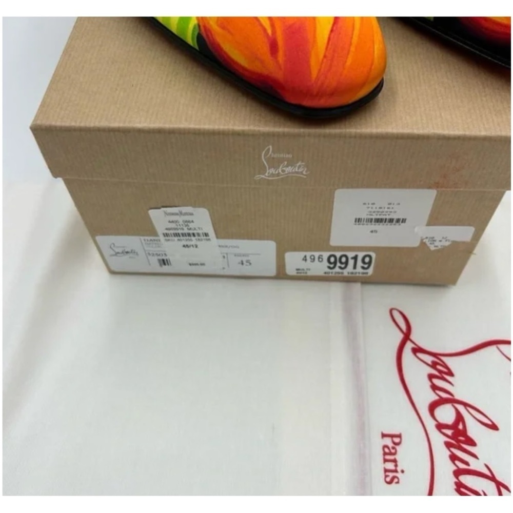 Christian Louboutin, dandy, chick floral satin loafers size 45 made Italy - Picture 7 of 8